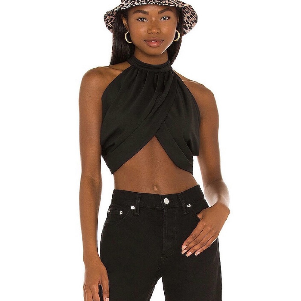 emani wrap crop top - superdown